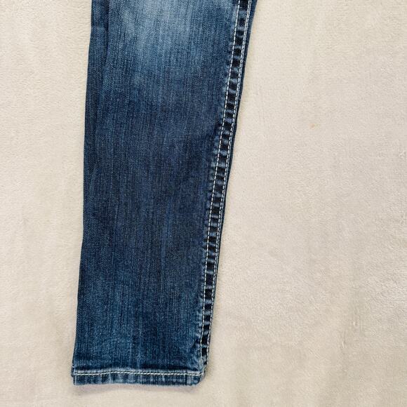 BKE Jeans Men 30L (30x31) Jake Straight Leg Medium Wash Preppy Y2K Stretch Denim - Picture 4 of 15